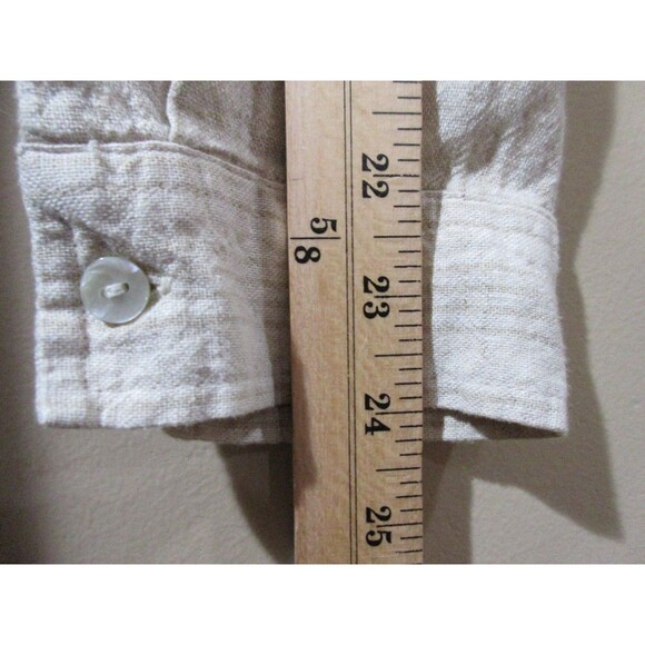 Orvis Classic Collection Linen Blend Shirt Women's Small Button Down Striped - Picture 6 of 10